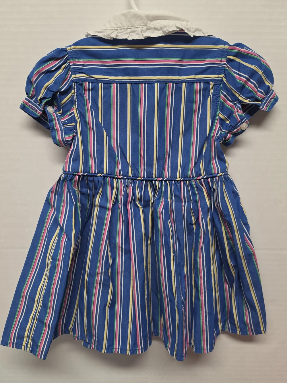Polo Ralph Lauren Baby Girl Striped Dress & Bloomer Set 12M Ruffle Collar